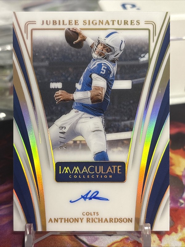 Anthony Richardson 2024 Panini Immaculate Jubilee Signed Auto /49 #JS-ARN