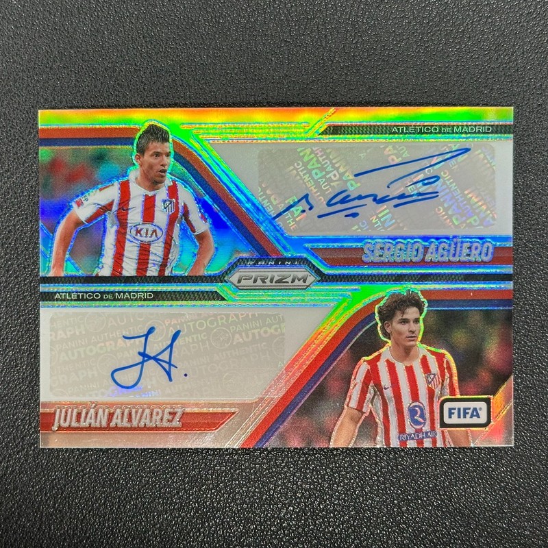 2025 Panini Prizm FIFA Soccer Sergio Aguero &Julian Alvarez Auto Silver 01/25#Z