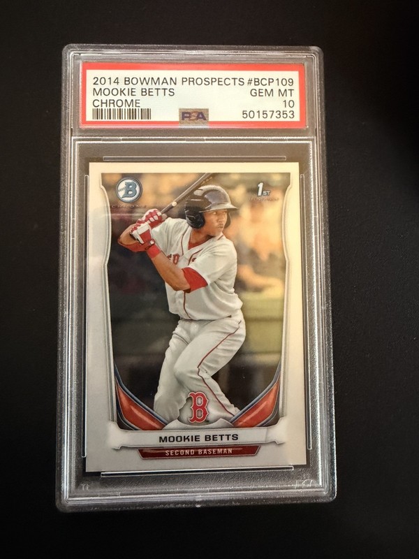 2014 Bowman Chrome Prospects MOOKIE BETTS #BCP109 RC PSA 10