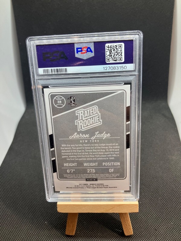 Aaron Judge 2017 Donruss RATED ROOKIE RC #38 PSA 9 MINT Yankees 👀🗽👨🏾‍⚖️⚾️🔥 view 2