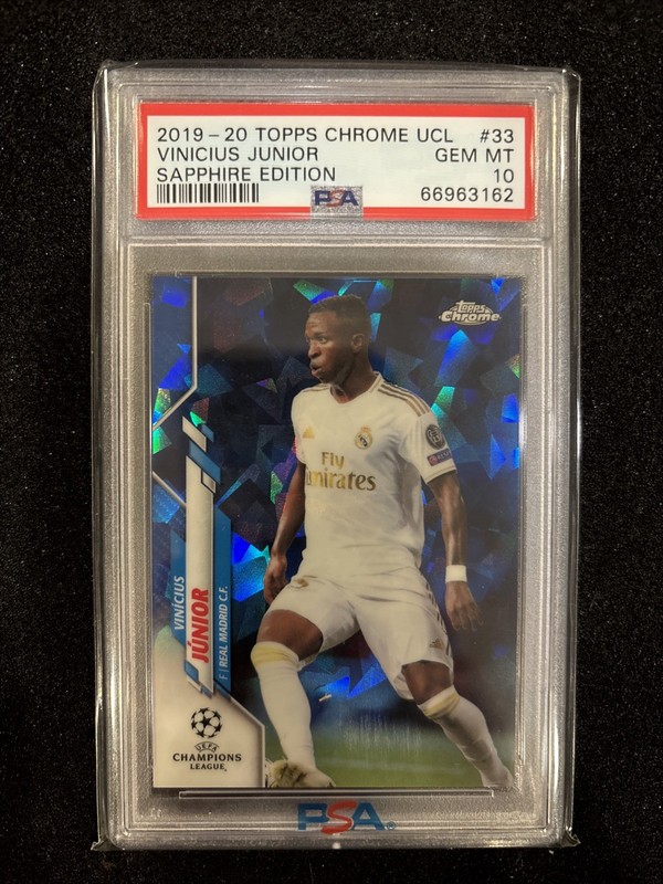 Vinicius Jr. 2019-20 Topps Chrome UCL Sapphire Edition #33 PSA 10