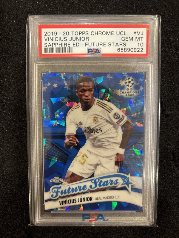 Vinicius Jr. 2019-20 Topps Chrome UCL Sapphire Edition Future Stars #VJ PSA 10