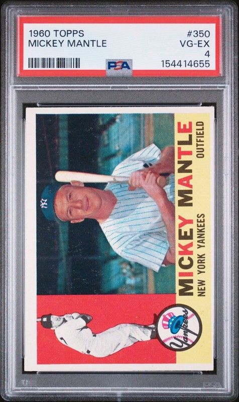 1960 Topps #350 Mickey Mantle PSA 4