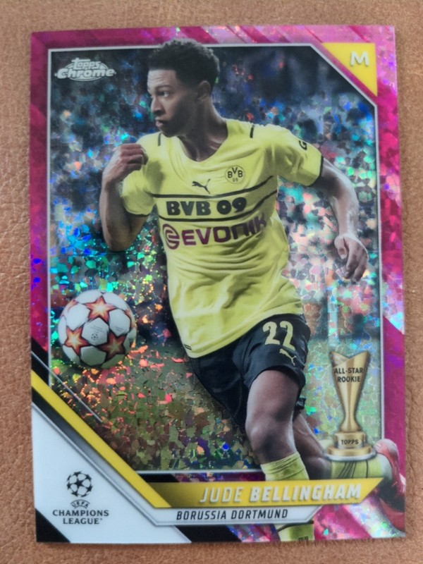 Jude Bellingham Pink Mini-Diamond /175 Rookie Cup 2021-22 Topps Chrome UCL BVB