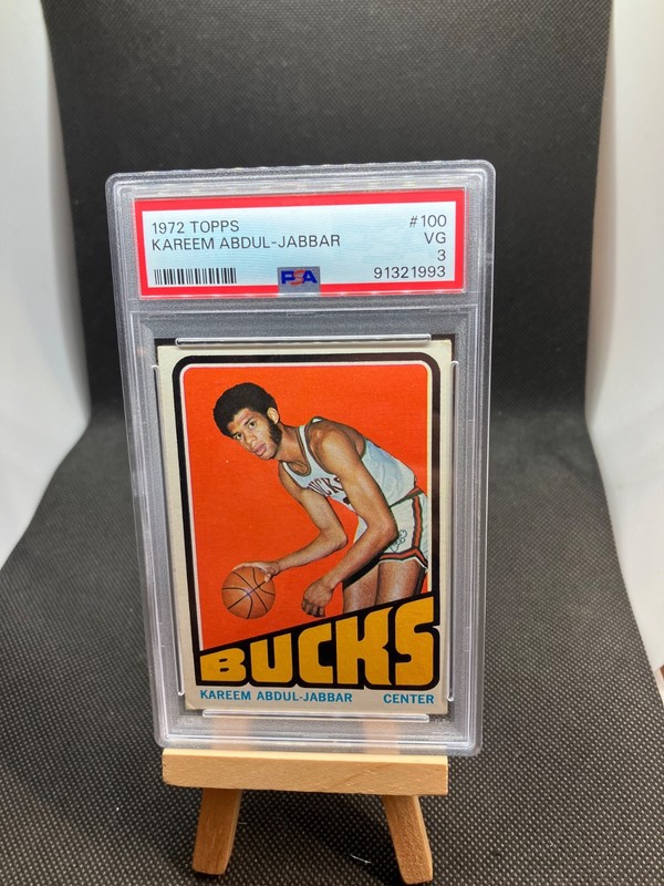 Kareem Abdul-Jabbar 1972 Topps VINTAGE CARD #100 PSA 3 Bucks NBA HOFer 👀🦌🏀🔥