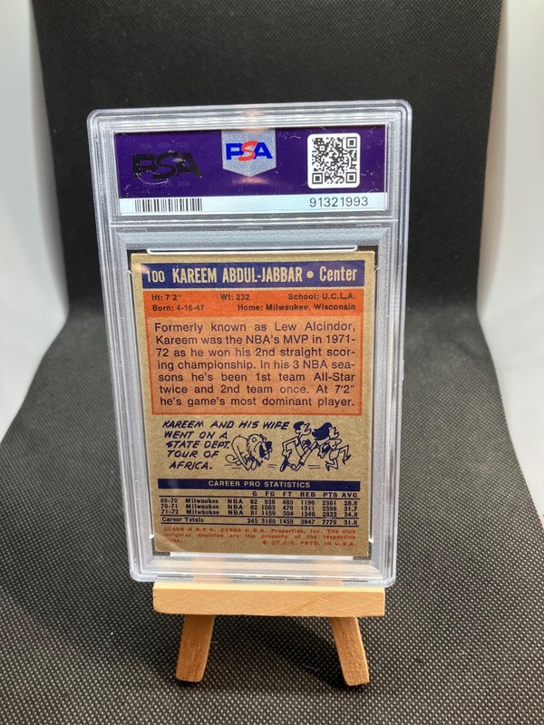 Kareem Abdul-Jabbar 1972 Topps VINTAGE CARD #100 PSA 3 Bucks NBA HOFer 👀🦌🏀🔥 view 2