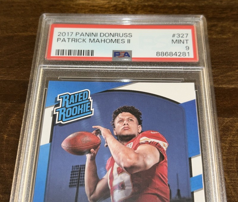 2017 Panini Donruss Patrick Mahomes 327 CENTERED Rookie PSA 9 ++++ MINT Chiefs  view 2