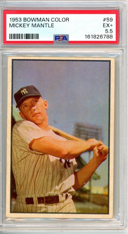 1953 Bowman MICKEY MANTLE #59 PSA Grade 5.5 EX++Cond "Just Graded ESTATE FIND"