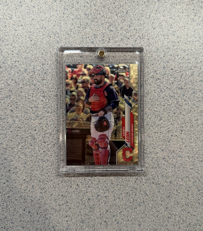 2020 Topps Chrome Update Series #U-48 Sandy Leon Superfractor 1/1 Cleveland RARE