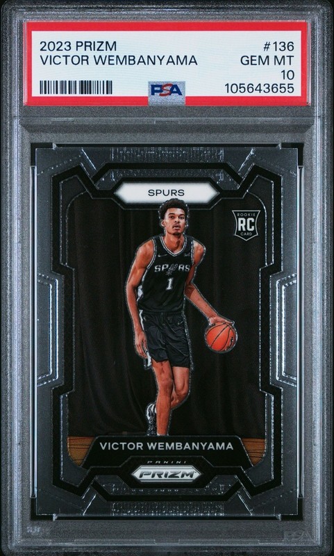 Victor Wembanyama 2023-24 Panini Prizm RC #136 PSA 10 - Spurs 1st Rookie Card 🔥