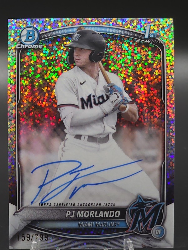 2025 Bowman - Chrome Prospect Autographs PJ Morlando #CPA-PM Speckle 159/299