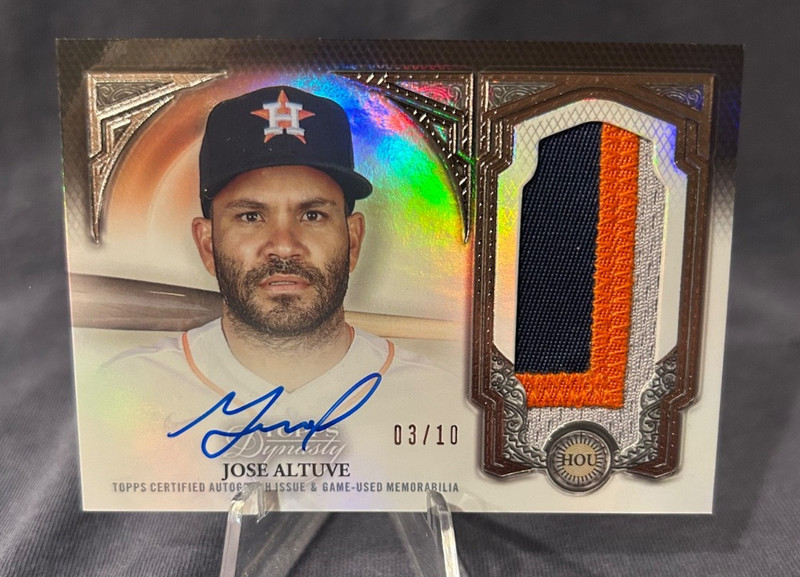 2023 Topps Dynasty Jose Altuve Dynastic Deed Patch Auto 03/10 Game used Astros