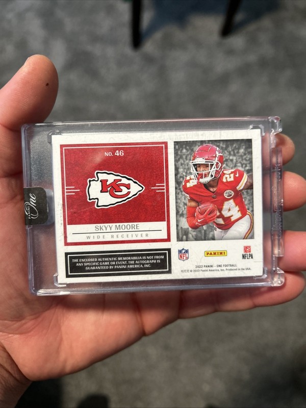 Skyy Moore Triple Color Dual Patch RPA /99- 2022 Panini One #46 view 2