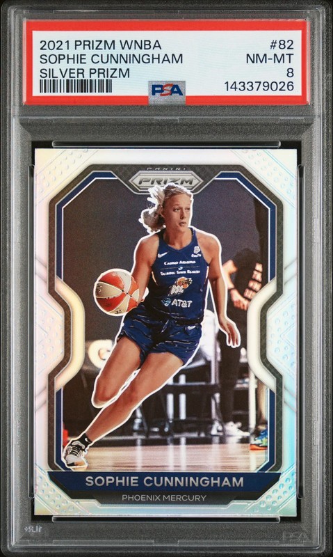 2021 Panini Prizm WNBA Sophie Cunningham #82 Silver Rookie PSA 8