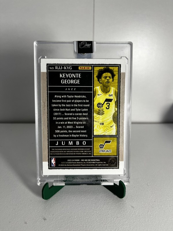 Keyonte George 2023-24 Panini One And One /49 RPA Auto Patch Blue RC #RJJ-KYG view 2