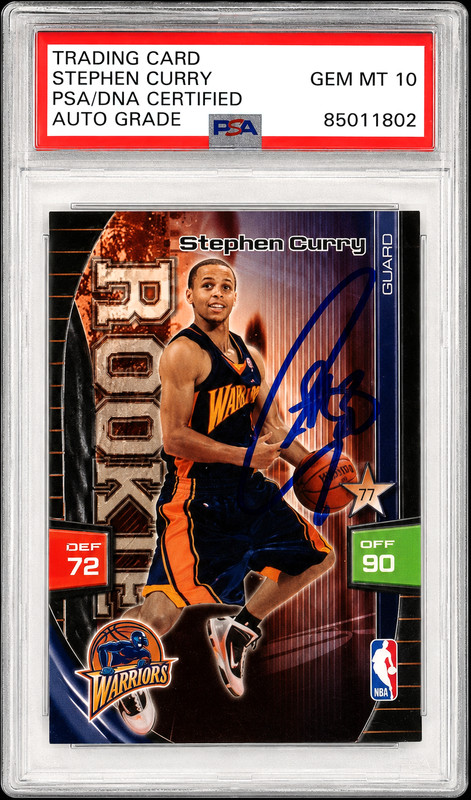 Stephen Curry 2009-10 Panini Adrenalyn XL Autograph Rookie Card PSA/DNA 10