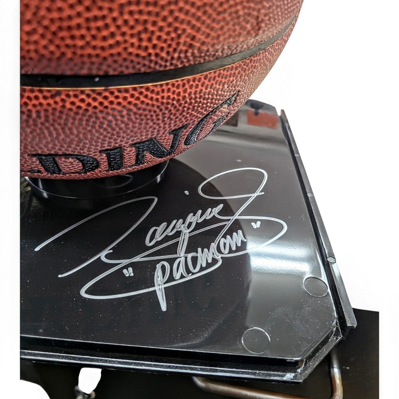 Manny Pacquiao Autograph Signed Basketball with PSA view 2