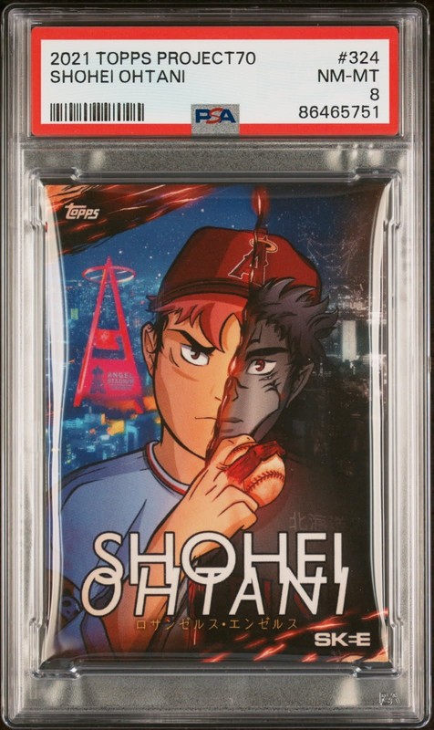 2021 Topps Project 70 Online Exclusive /7966 Shohei Ohtani by DJ Skee #324 PSA 8