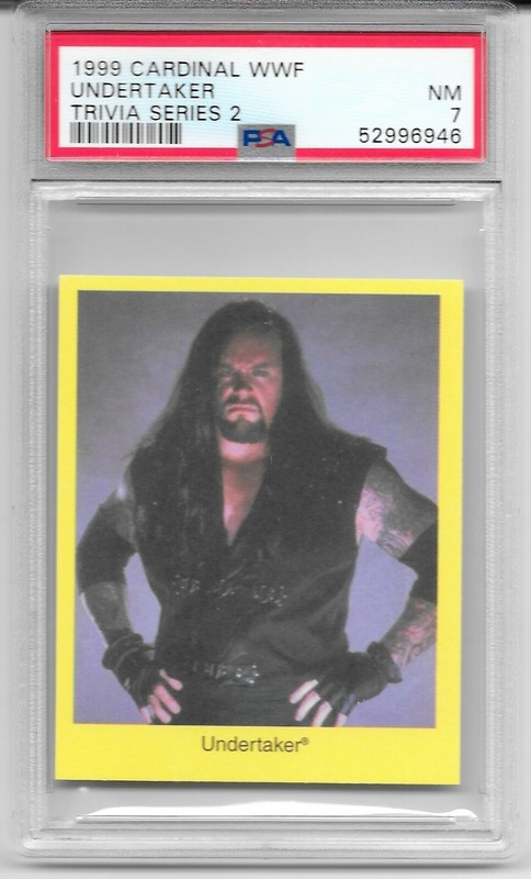 1999 Cardinal Game WWF Undertaker PSA 7 RC LOW Pop WWE Trivia Series 2
