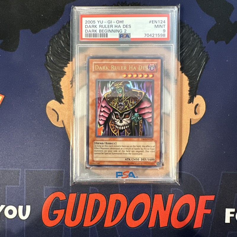 PSA 9 MINT 2005 YU-GI-Oh! Dark Beginning 2 DARK RULER HA DES EN124