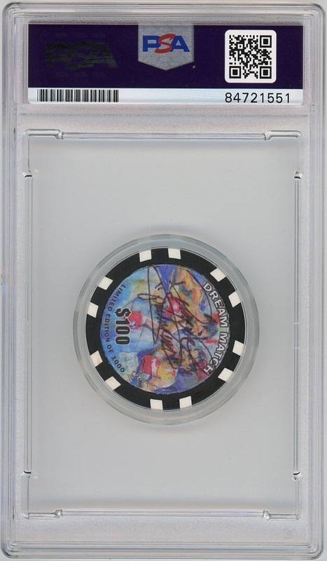 MANNY PACQUIAO Casino Poker Chip vs Oscar de la Hoya PSA 10 GRADED AUTOGRAPH view 2