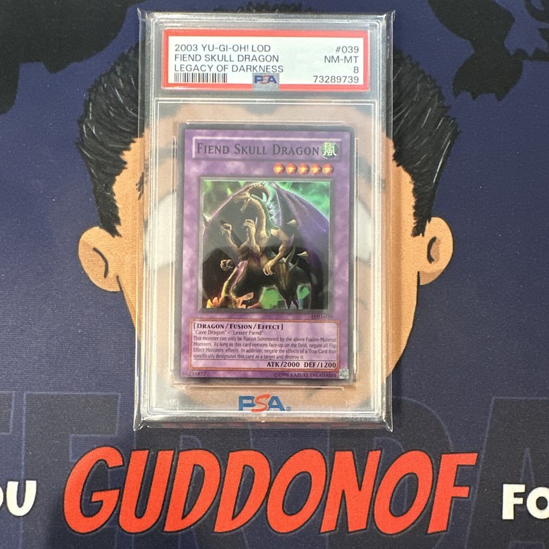 PSA 8 NEAR MINT 2003 YU-GI-Oh! Legacy of Darkness FIEND SKULL DRAGON #039