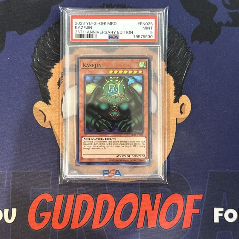 PSA 9 MINT 2023 YU-GI-Oh! Metal Raiders 25th KAZEJIN EN026 SR