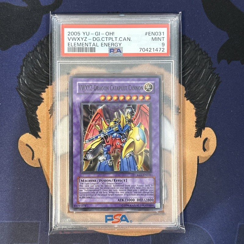 PSA 9 MINT 2005 YU-GI-Oh! ELEMENTAL ENERGY VWXYZ-DRAGON CATAPULT CANNON EN031 view 2