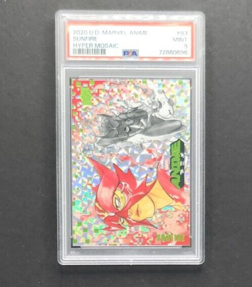 2020 Upper Deck Marvel Anime Sunfire Hyper Mosaic PSA 9