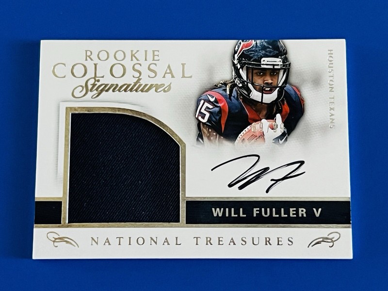 2016 National Treasures Will Fuller Rookie Colossal Patch Auto Card #6; #d /99