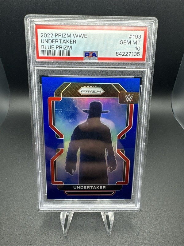 2022 UNDERTAKER Panini Prizm Blue Prizm 119/199 #193 WWE (PSA 10 , Pop 5) ✅🔥