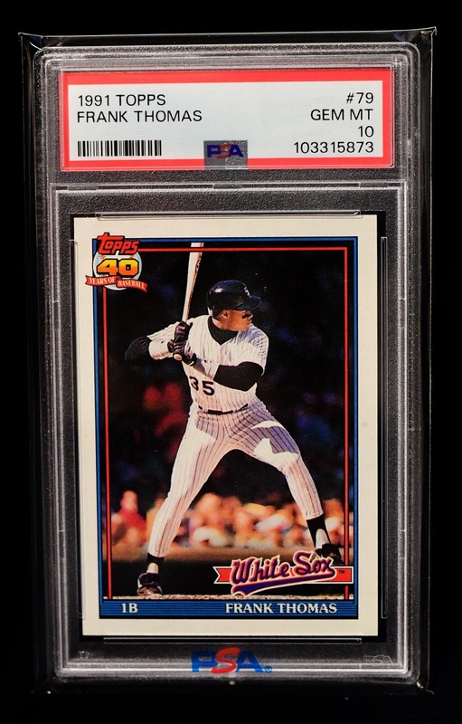 1991 Topps Frank Thomas (2nd Card) #79 - PSA 10 GEM MINT