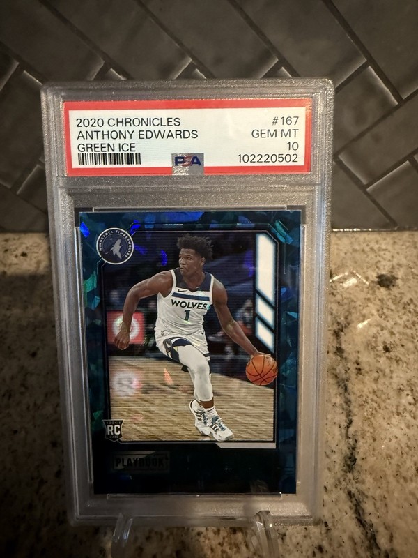 2020 Chronicles Anthony Edwards Green Ice 167- PSA 10