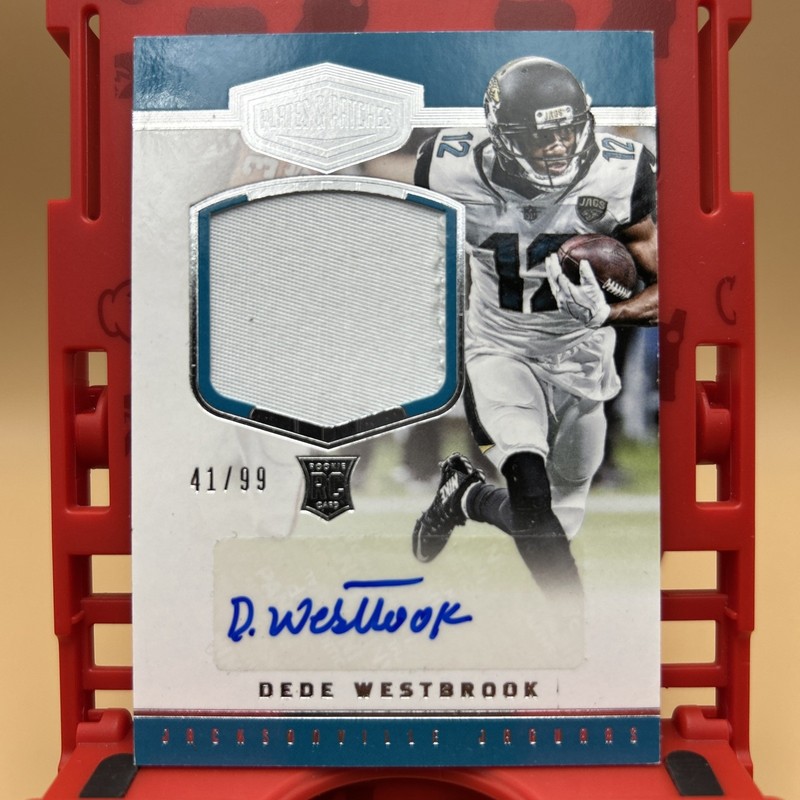 2017 Panini Plates & Patches 41/99 Dede Westbrook #216 RPA Rookie Patch Auto RC