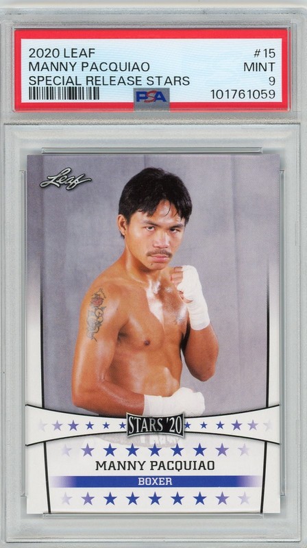 2020 Leaf Stars Manny Pacquiao #15 Special Release Card Boxing PSA 9 Graded Slab