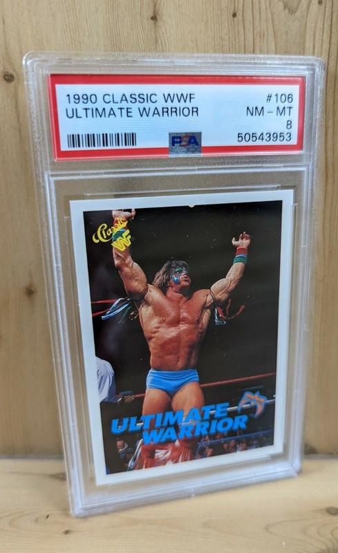 1990 Classic WWF Ultimate Warrior #106 PSA 8 Rookie Card Rare Wrestling New Slab