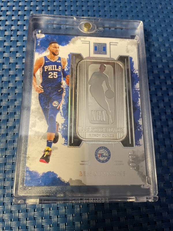 Ben Simmons 2019-20 Impeccable Logoman 1 Troy Ounce Silver Jersey #10/25