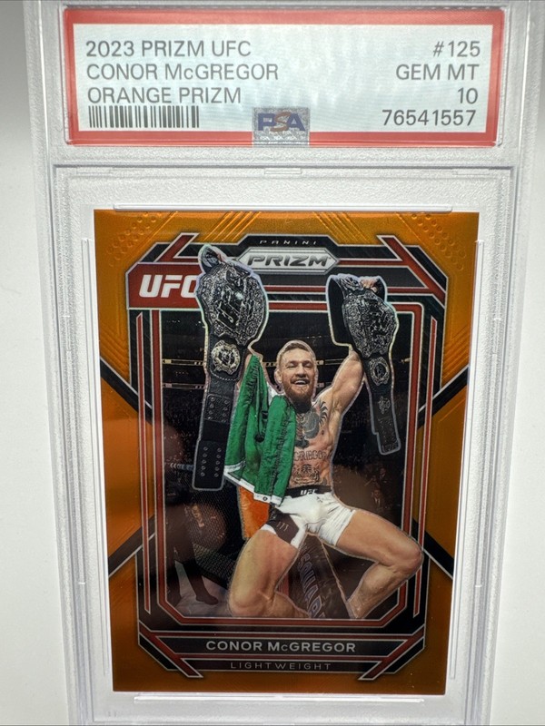 Conor Mcgregor 2023 Prizm Orange 81/99 PSA-10 UFC - S-41