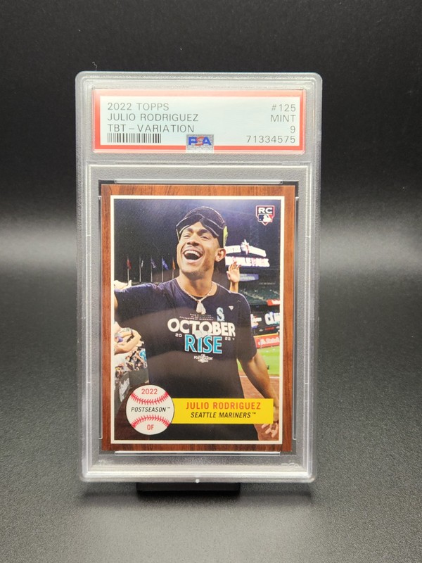 2022 Topps Julio Rodriguez #125 TBT Image Variation PSA 9