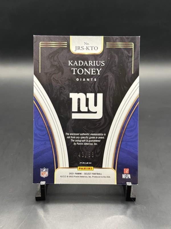 2021 Select Kadarius Toney Auto Patch Holo JRS-KTO  43/99 🔥🔥 view 2