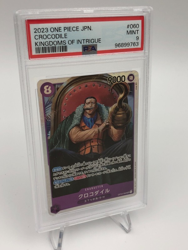 2023 ONE PIECE JAPAN Card CROCODILE OP04-060 KINGDOMS OF INTRIGUE PSA MINT 9