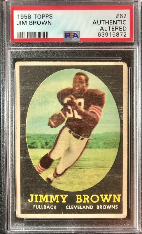 1958 Topps #62 Jim Brown Rookie PSA A (Authentic) HOF RC Football Card (5872)