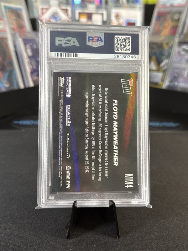 2017 Topps Now Card MM4 BOXING 🥊 PSA 10 Floyd Mayweather vs Conor McGregor view 2