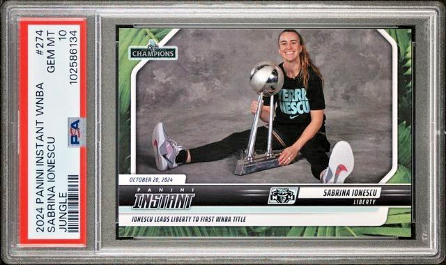 PSA 10 Sabrina Ionescu 2024 Panini Instant #274 NY Liberty Champ Jungle #/25