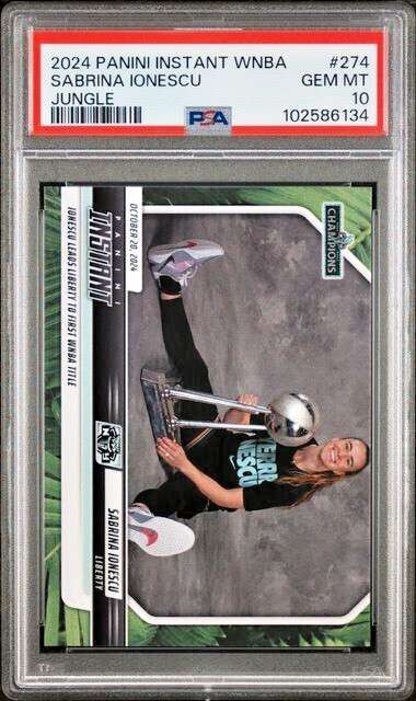 PSA 10 Sabrina Ionescu 2024 Panini Instant #274 NY Liberty Champ Jungle #/25 view 2