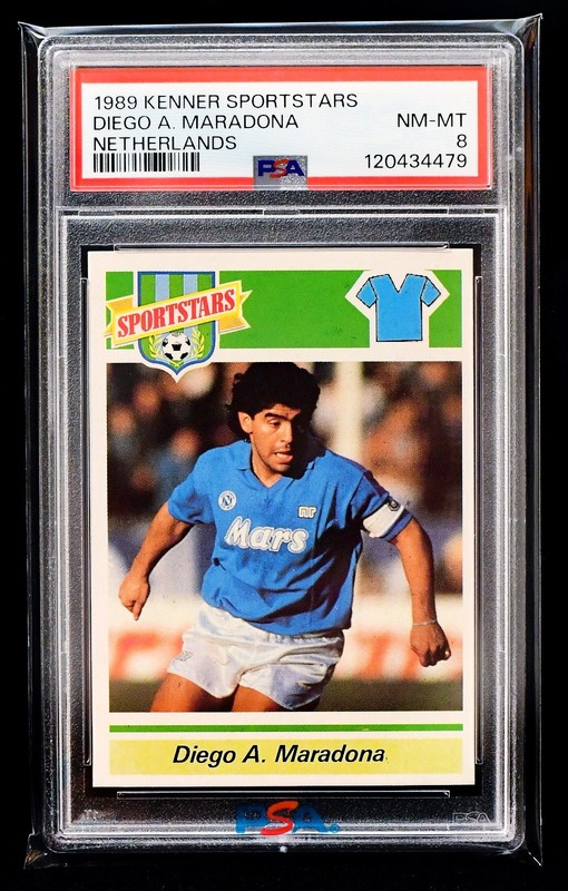 1989 Sportstars Dutch/English Netherlands Diego Maradona - PSA 8