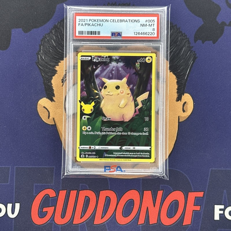PSA 8 NEAR MINT 2021 Pokemon Celebrations PIKACHU #005 Full Art
