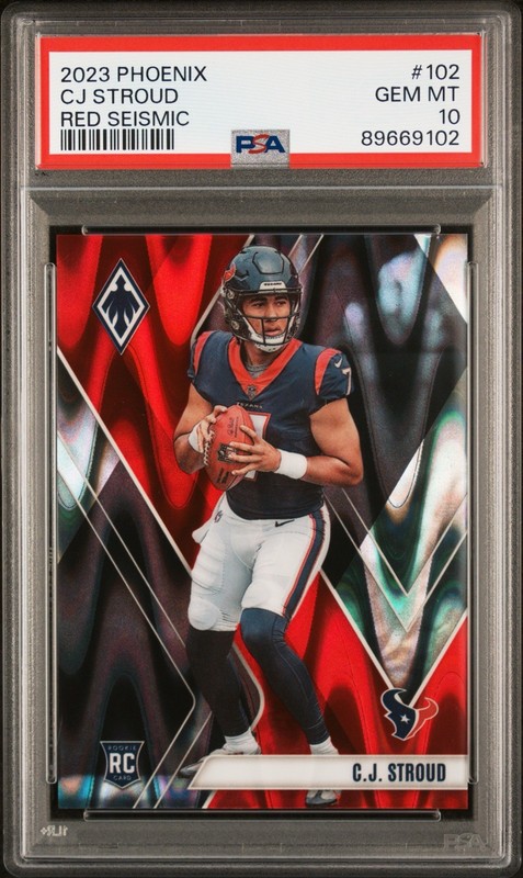 2023 Panini Phoenix Rookies C.J. Stroud #102 Red Seismic /199 RC PSA 10 Texans 