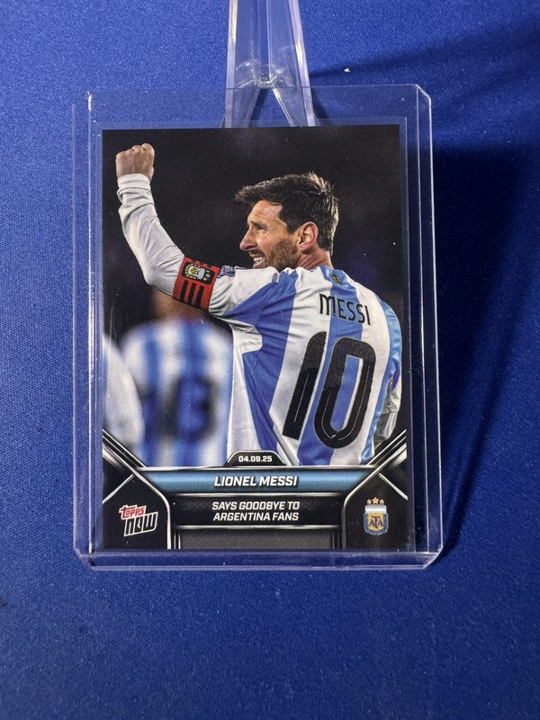 2025 Topps Now Lionel Messi Says Goodbye To Argentina Fans Ships Today