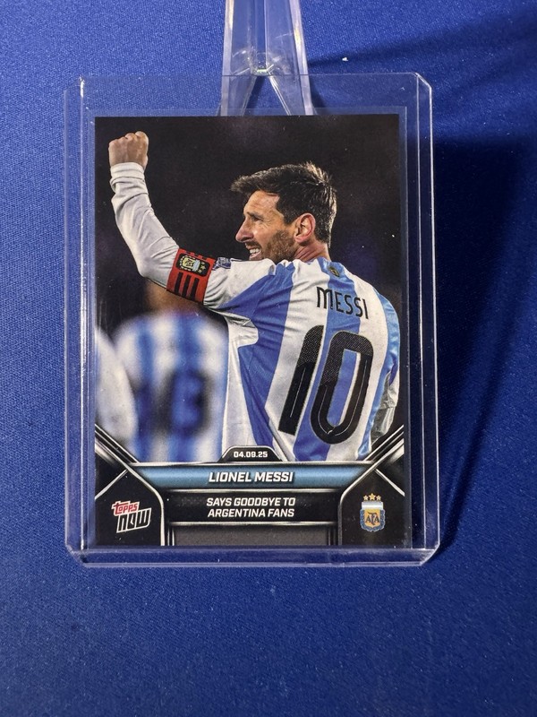 2025 Topps Now Lionel Messi Says Goodbye To Argentina Fans Ships Today view 2